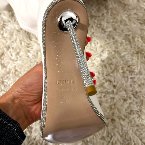 white over-the-knee boots size 37 - Picture 3 of 4